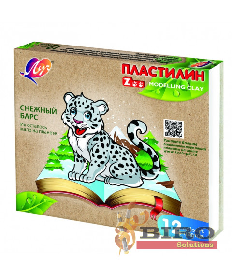Pastă de modelat ZOO, 12 culori x 15 gr.